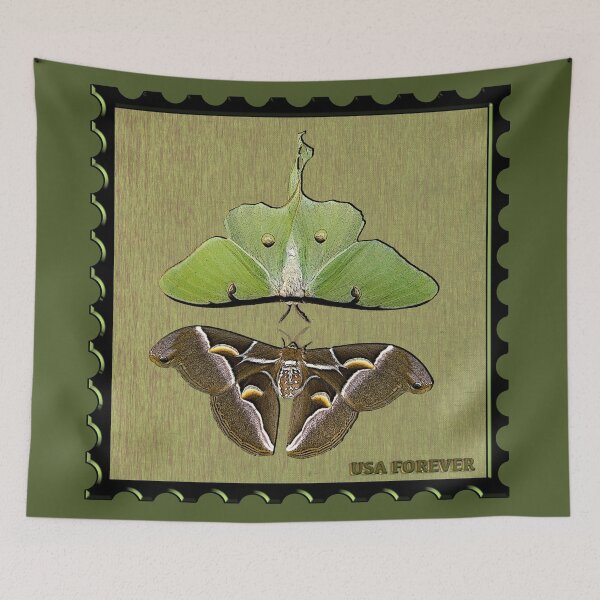 Item preview, Cynthia Moth Luna Moth Stamp designed and sold by UffdaGreg.