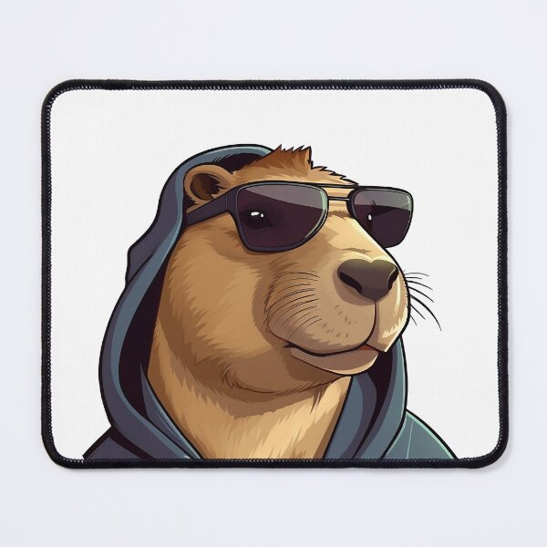 Item preview, capybara with glasses designed and sold by tilenV.