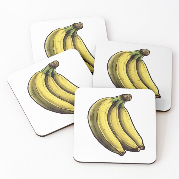 Item preview, three yellow bananas designed and sold by BenjaminsPlace.