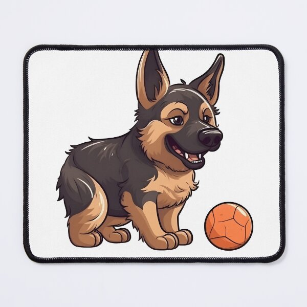 Item preview, a german shepherd dog playing with a ball designed and sold by BenjaminsPlace.