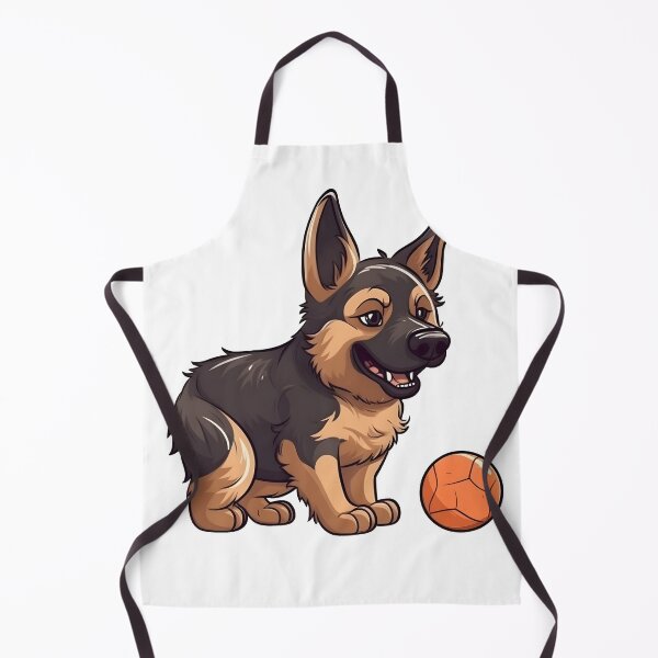 Item preview, a german shepherd dog playing with a ball designed and sold by BenjaminsPlace.