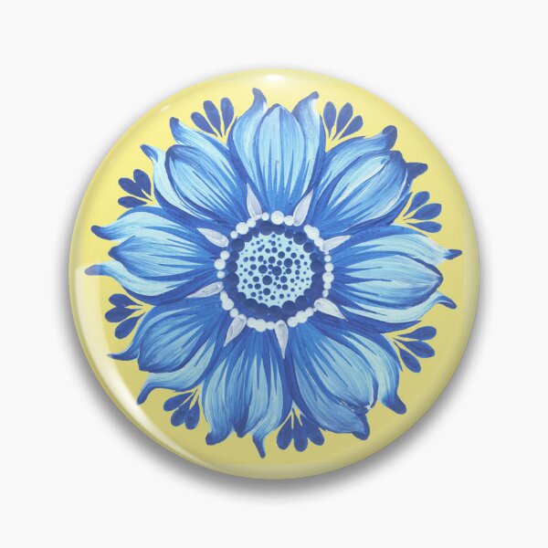 Item preview, Ukrainian art Petrykivka art Ukrainian flower blue designed and sold by Sunflower-7.