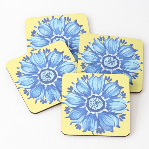 Item preview, Ukrainian art Petrykivka art Ukrainian flower blue designed and sold by Sunflower-7.