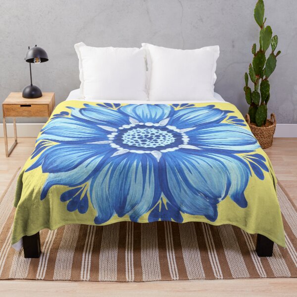 Item preview, Ukrainian art Petrykivka art Ukrainian flower blue designed and sold by Sunflower-7.