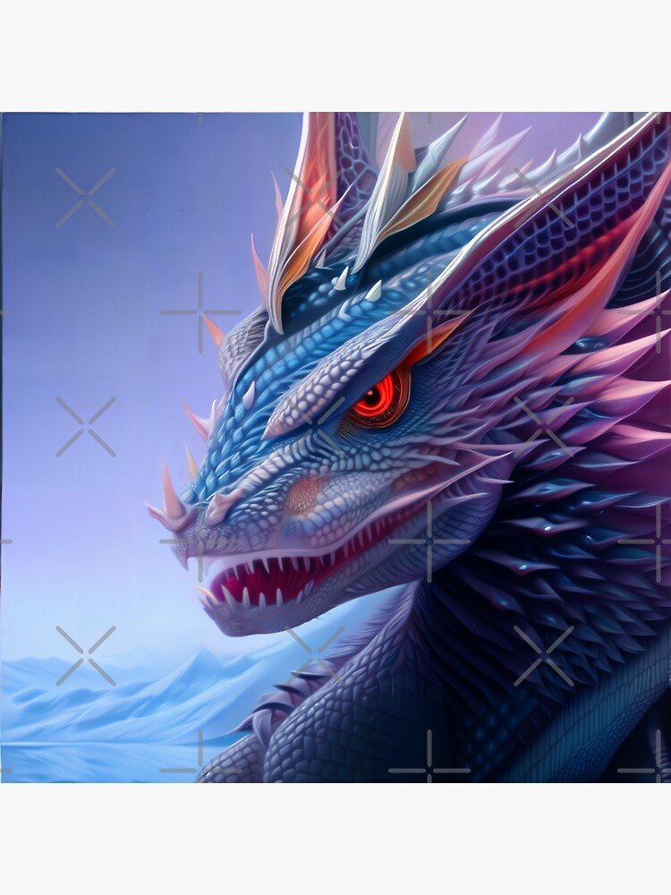 Thumbnail 3 of 3, Sticker, Crystal Dragons Series #27: Polar Ballast designed and sold by dragynrain.