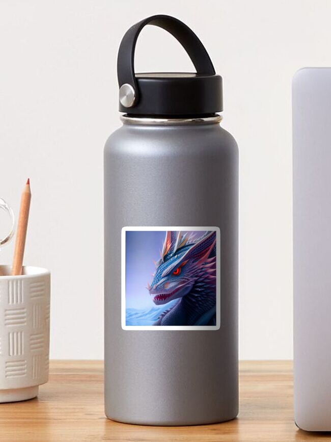 Thumbnail 1 of 3, Sticker, Crystal Dragons Series #27: Polar Ballast designed and sold by dragynrain.