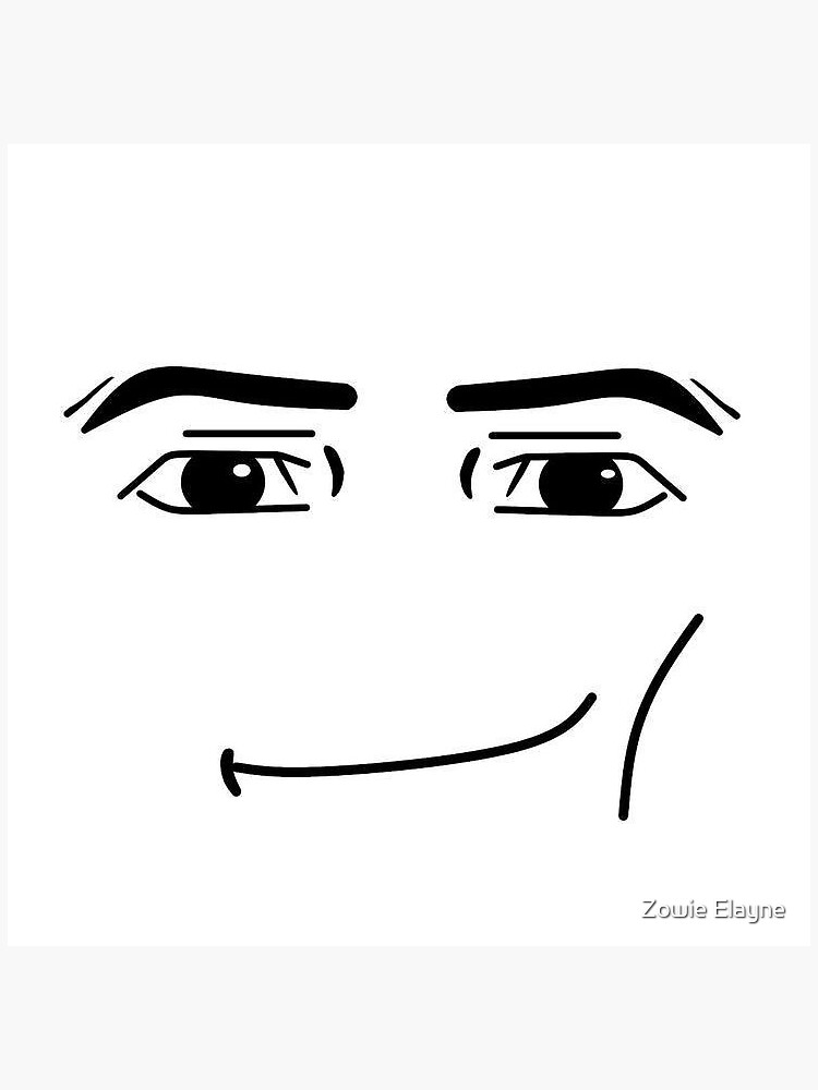 roblox man face Sticker for Sale by Zowie Elayne