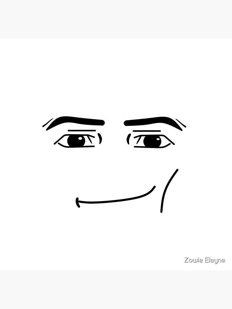 roblox man face Sticker for Sale by Zowie Elayne