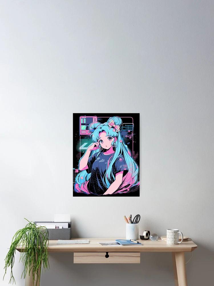 Anime Girl Vaporwave Aesthetic Lo-Fi