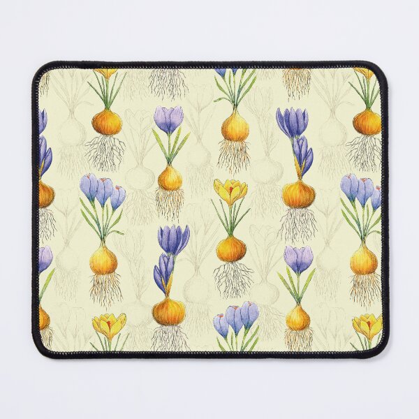 Item preview, Yellow and Purple Spring Crocuses Watercolor Botanical Pattern designed and sold by AlicjaCurioseur.