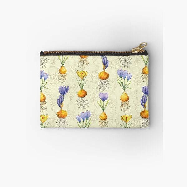 Item preview, Yellow and Purple Spring Crocuses Watercolor Botanical Pattern designed and sold by AlicjaCurioseur.