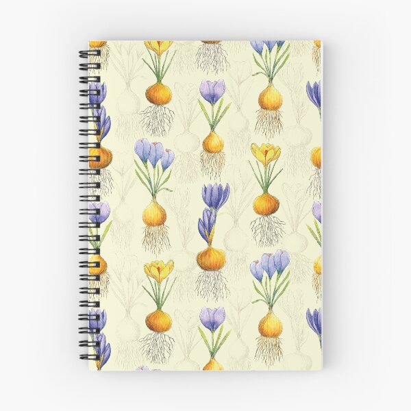 Item preview, Yellow and Purple Spring Crocuses Watercolor Botanical Pattern designed and sold by AlicjaCurioseur.
