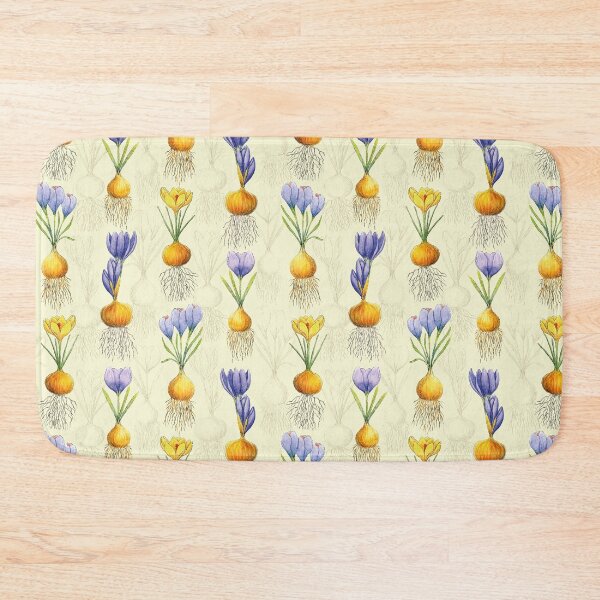 Item preview, Yellow and Purple Spring Crocuses Watercolor Botanical Pattern designed and sold by AlicjaCurioseur.