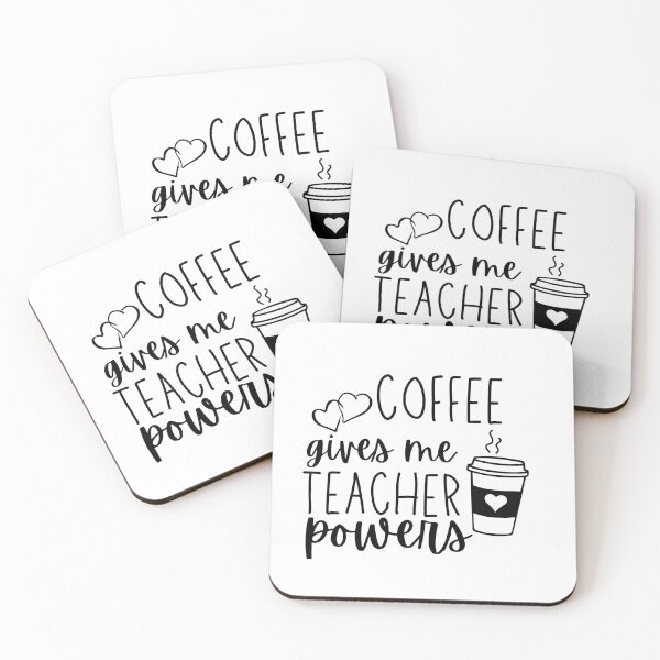 Item preview, Coffee Gives Me Teacher Powers designed and sold by StickeryPickery.