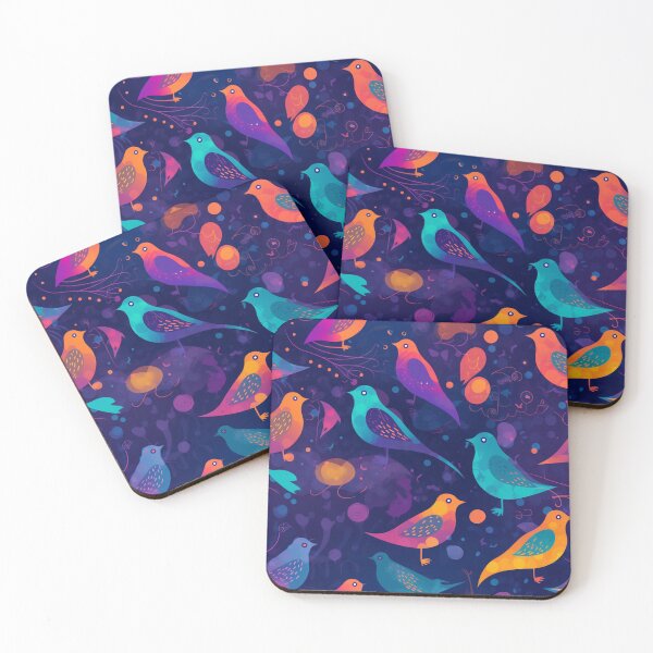 Item preview, Colorful Neon Jazz Birds designed and sold by yodaddydesigns.