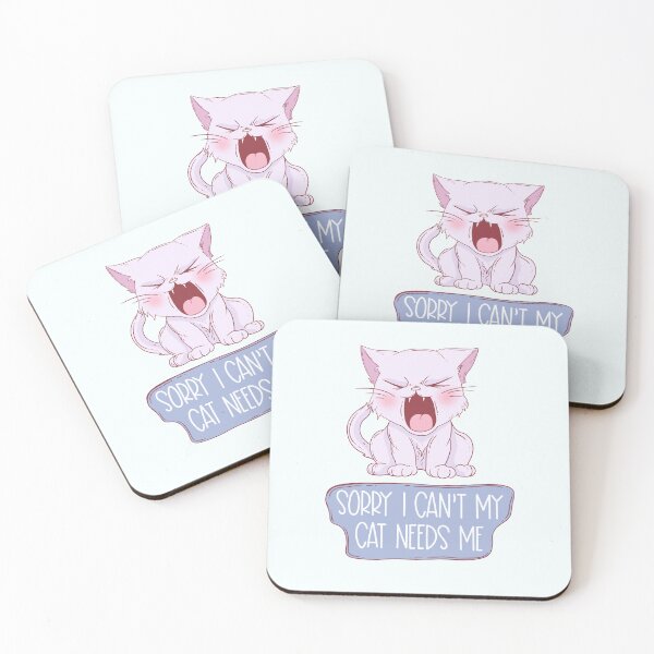 Item preview, Sorry I can’t my cat needs me designed and sold by Jess.a.creates.