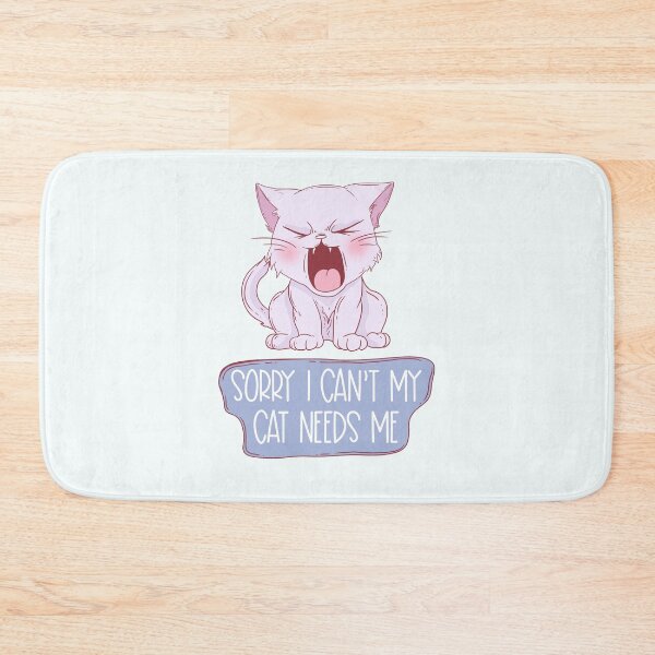 Item preview, Sorry I can’t my cat needs me designed and sold by Jess.a.creates.