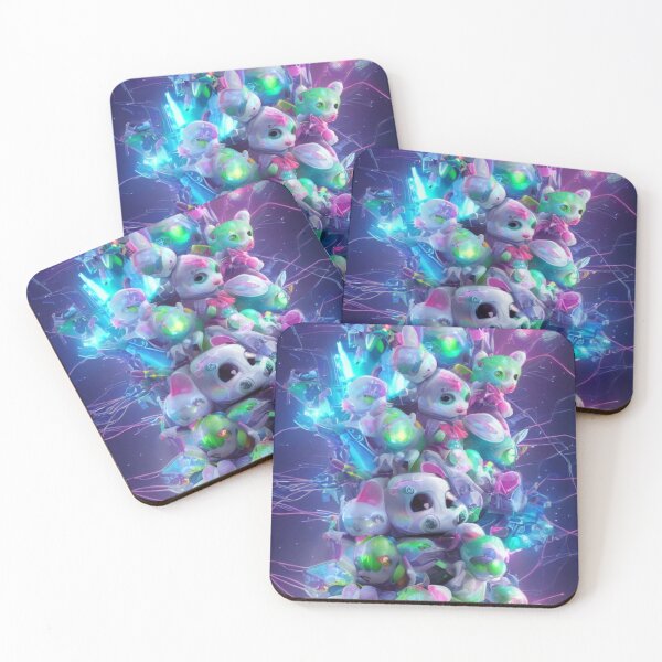 Item preview, Cyberpunk cute animals pile designed and sold by LillyFlower86.