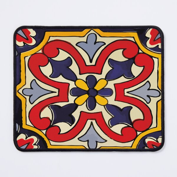 Item preview, Abstract clover colorful geometric talavera tile designed and sold by T-Mex.