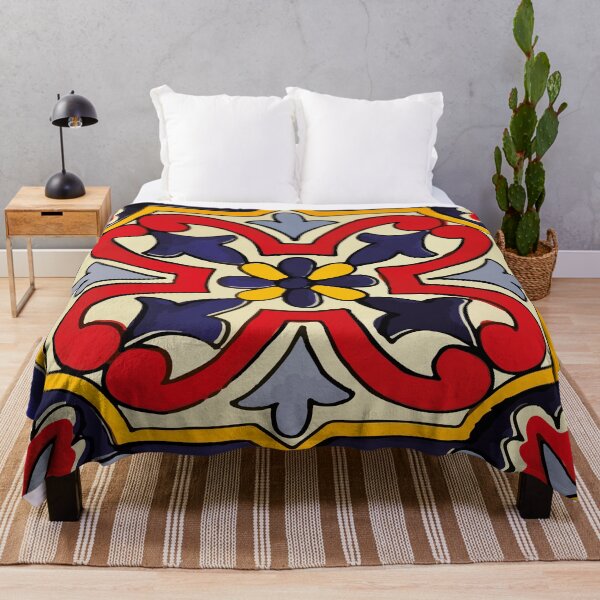 Item preview, Abstract clover colorful geometric talavera tile designed and sold by T-Mex.