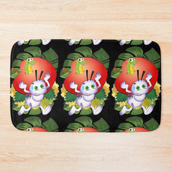 Item preview, Ant carrying an apple with a worm designed and sold by WorkerAnts.