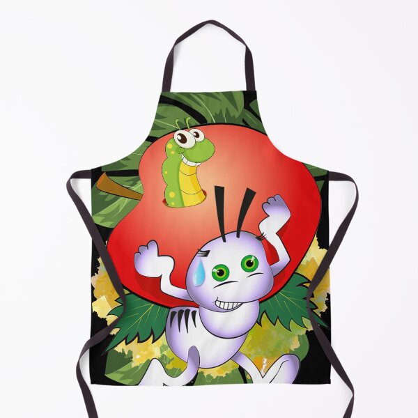 Item preview, Ant carrying an apple with a worm designed and sold by WorkerAnts.