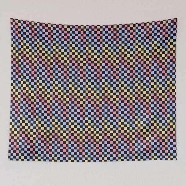 Item preview, Pastel Pop Checkered Black Design - Stylish and Playful Checkerboard Pattern designed and sold by Innovativa.