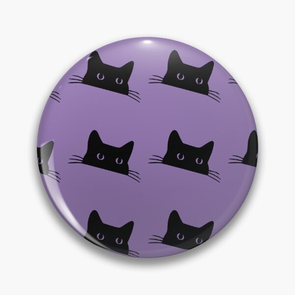 Item preview, Black cat purple pattern designed and sold by Tranquilarrow.