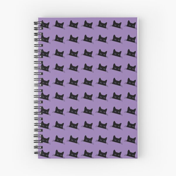Item preview, Black cat purple pattern designed and sold by Tranquilarrow.