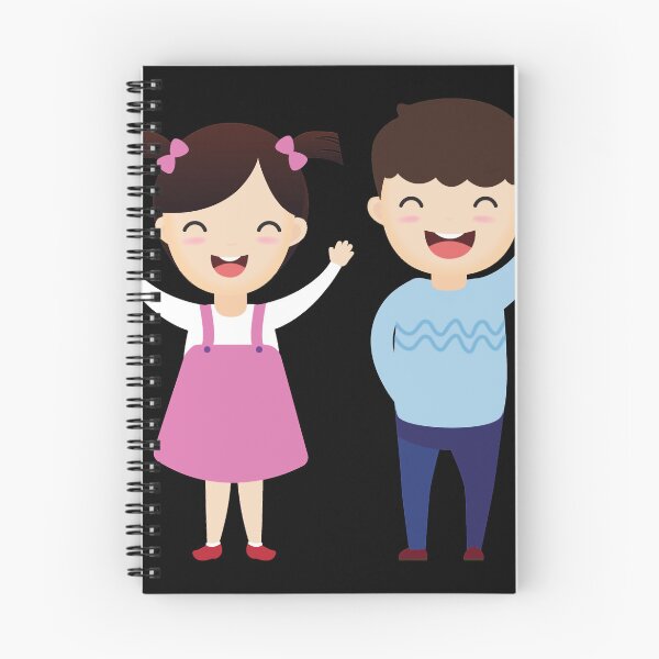 Item preview, Cartoon for two girl children and a boy designed and sold by norieganida.