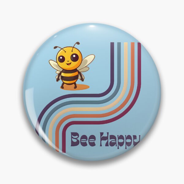 Item preview, Bee Happy 70's Style | Save the Bees! designed and sold by StickeryPickery.