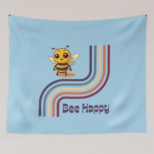 Item preview, Bee Happy 70's Style | Save the Bees! designed and sold by StickeryPickery.