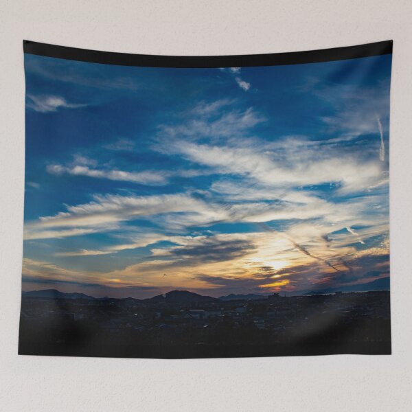 Item preview, Sunset streaked with clouds designed and sold by Shizenkai.