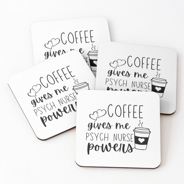 Item preview, Coffee Gives me Psych Nurse Powers designed and sold by StickeryPickery.