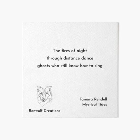 The Fires of Night by Tamara Rendell - Mystical Poem Art Board Print