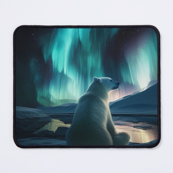 Item preview, Polar Bear Enjoying The Northern Lights Show designed and sold by magicprintINC.