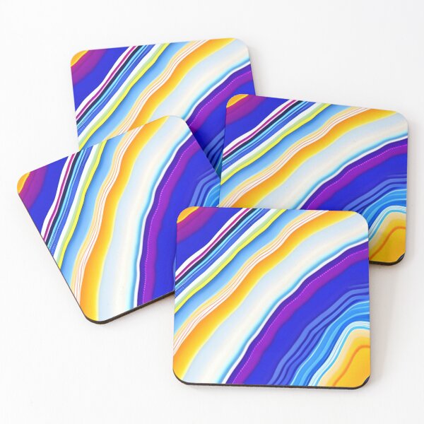 Item preview, Abstract Colorful Wavy Agate Pattern designed and sold by calibrit.