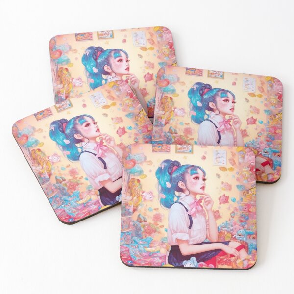 Item preview, Fun Harajuku Anime Girl Portrait in Candy Shop designed and sold by harajukuai.