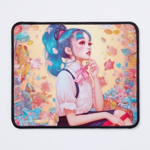 Item preview, Fun Harajuku Anime Girl Portrait in Candy Shop designed and sold by harajukuai.