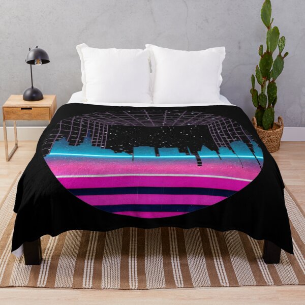 Item preview, Synthwave Retro 80s City Skyline designed and sold by CoralCactusArt.