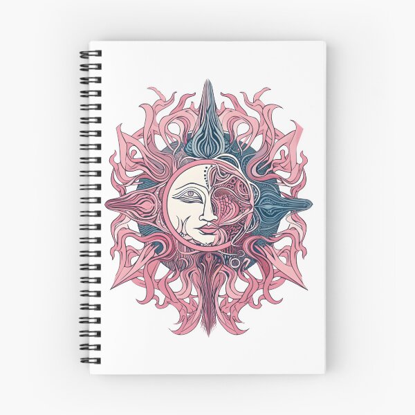 Item preview, Pink and Blue Intricate Linework Sun designed and sold by MizarPixelArt.