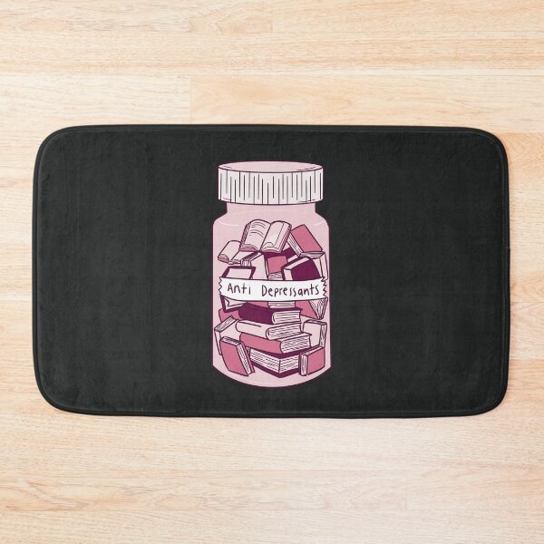 Item preview, Books Are Therapeutic - Anti-Depressants Pill Medication Bottle | Book World | Therapy designed and sold by MJDezigns.