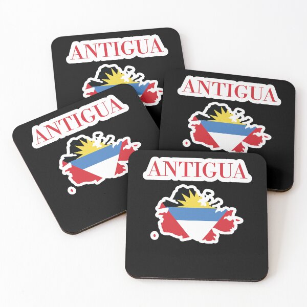 Item preview, Map of Antigua with Antiguan Flag designed and sold by obedtheartist.