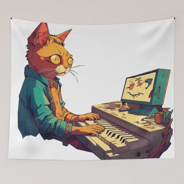 Item preview, Programmer cat beep boop coding 2 designed and sold by HiPolly.