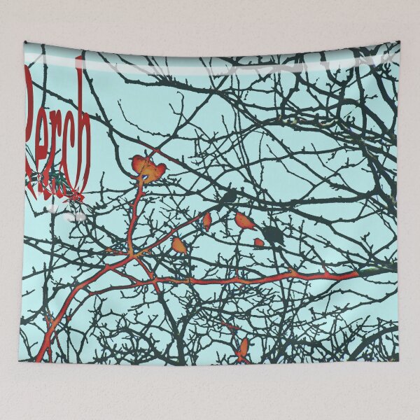 Item preview, Perch.... birds in a black tree designed and sold by Cherie Hanson.