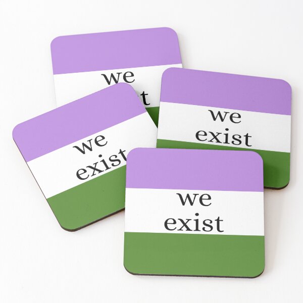 Item preview, We Exist / Genderqueer Pride Flag designed and sold by MaddieMade.