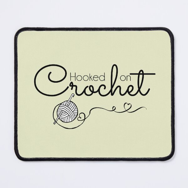 Item preview, Hooked on Crochet - black text designed and sold by aliveinmiddle.