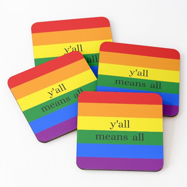 Item preview, Y'all Means All / Rainbow Pride Flag designed and sold by MaddieMade.