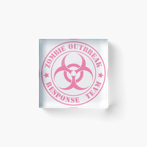 Item preview, Zombie Outbreak Response Team Sticker - Pink designed and sold by jwlcc.