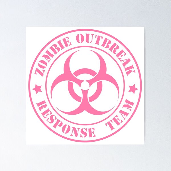 Item preview, Zombie Outbreak Response Team Sticker - Pink designed and sold by jwlcc.